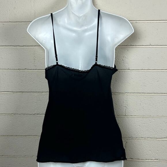 Urban Outfitters Kimichi Blue Black Lace Trimmed Tank size S - Picture 2 of 8